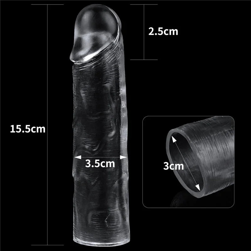 Flawless Penis Sleeve 1'' - 2.5 cm Penis Extender Sleeve - Take A Peek