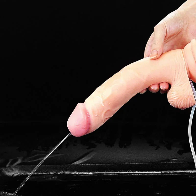 Cumming Softee Soft Ejaculation Cock 9'' with Balls - 22.9 cm Squirting Dong - Take A Peek