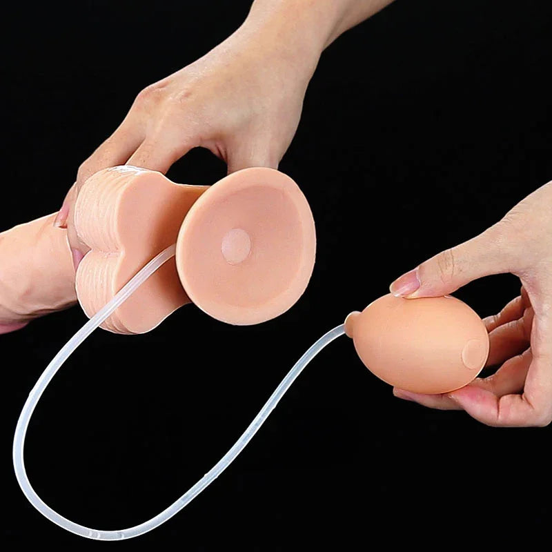 Cumming Softee Soft Ejaculation Cock 9'' with Balls - 22.9 cm Squirting Dong - Take A Peek