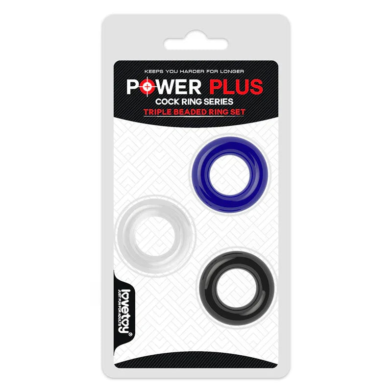 Power Plus Triple Donut Ring Set - Cock Rings - Set of 3 - Take A Peek