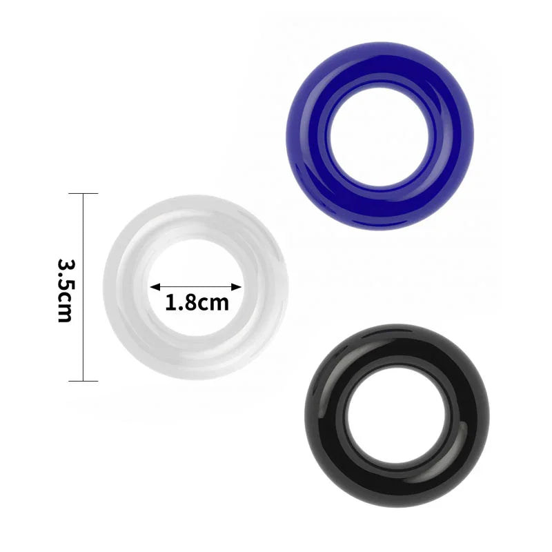 Power Plus Triple Donut Ring Set - Cock Rings - Set of 3 - Take A Peek