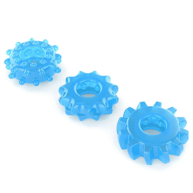 Lumino Play Penis Rings 3 Pack - Glow in the Dark Cock Rings - Set of 3 - Take A Peek