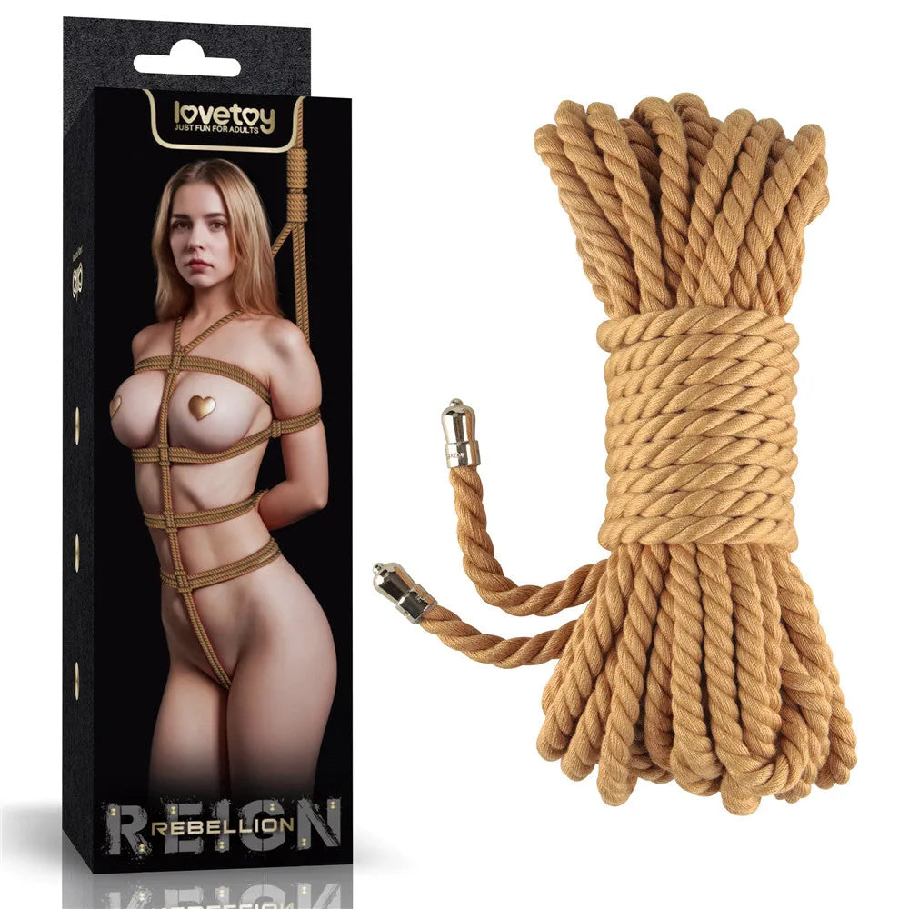 Rebellion Reign Bondage Rope - Natural - Natural Bondage Rope - 10 metre length - Take A Peek