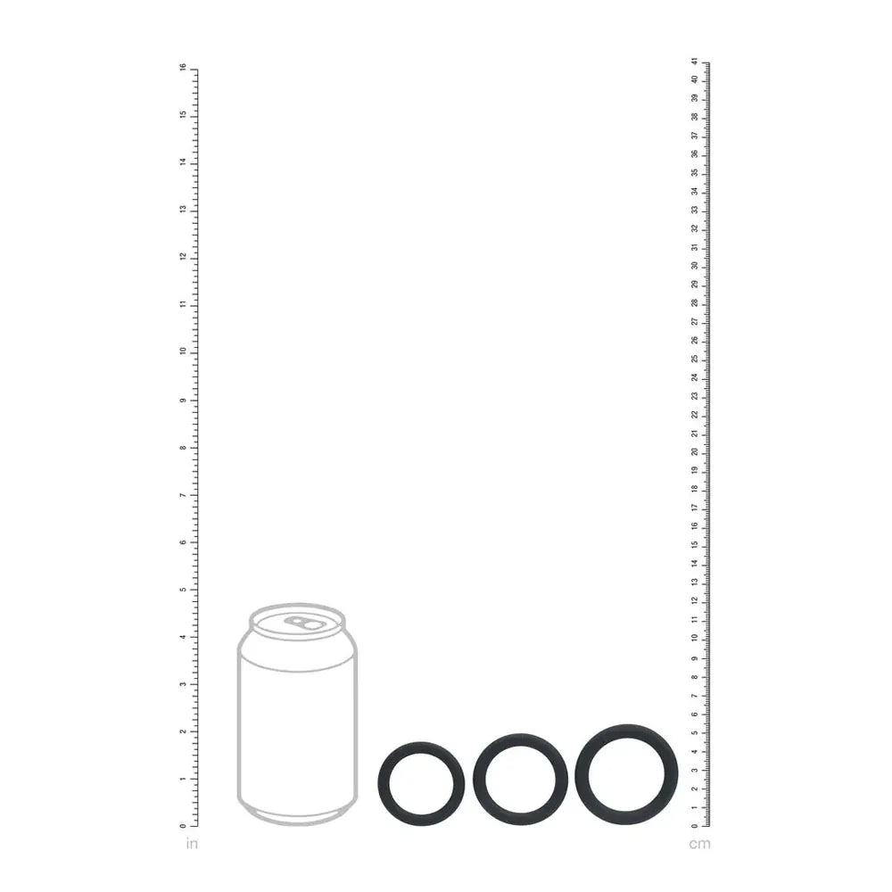 LEVELZ Classic Silicone Cock Ring Set - L/XL/XXL - Cock Rings - Set of 3 Sizes - Take A Peek