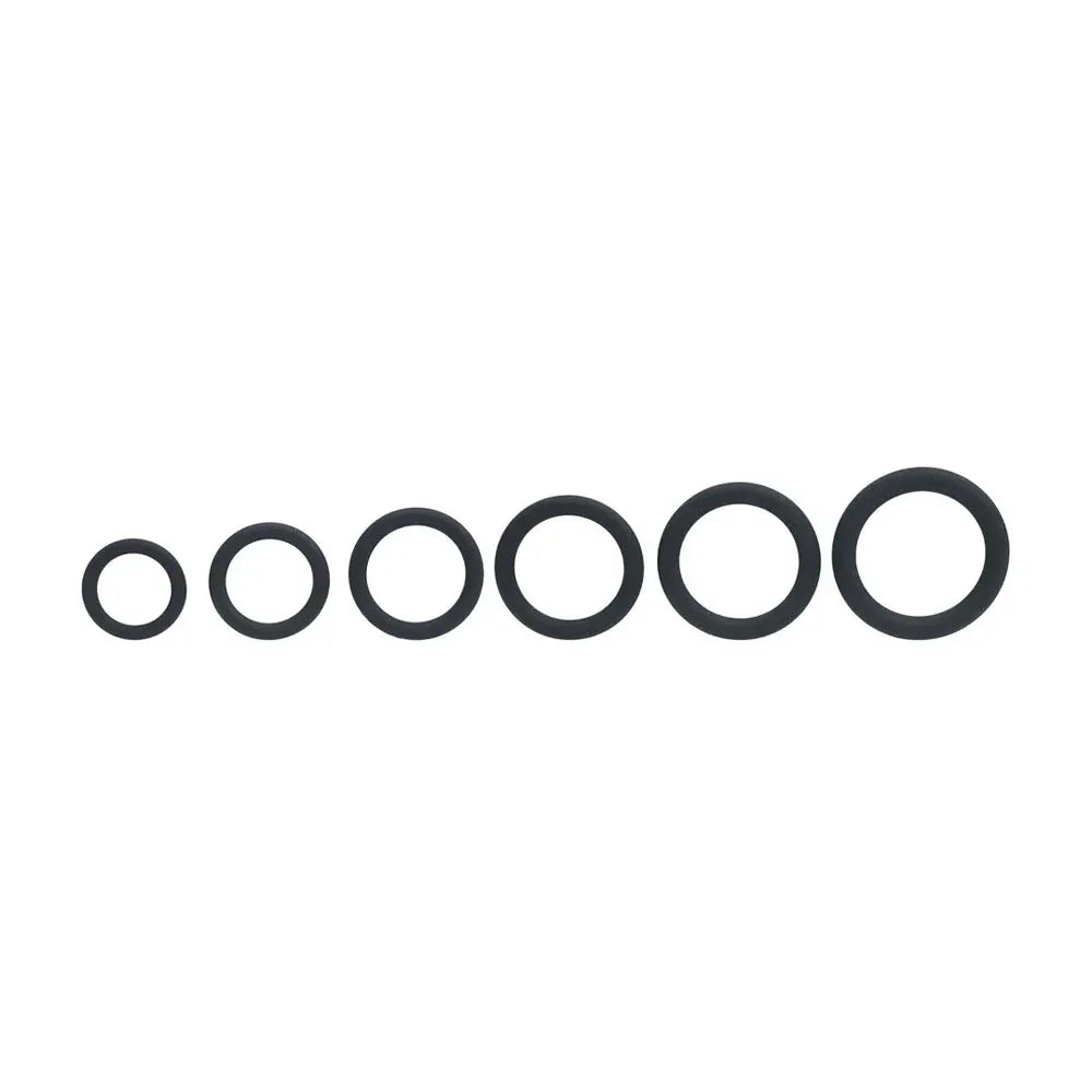 LEVELZ Classic Silicone Cock Ring Set of 6 - Cock Rings - Set of 6 Sizes - Take A Peek