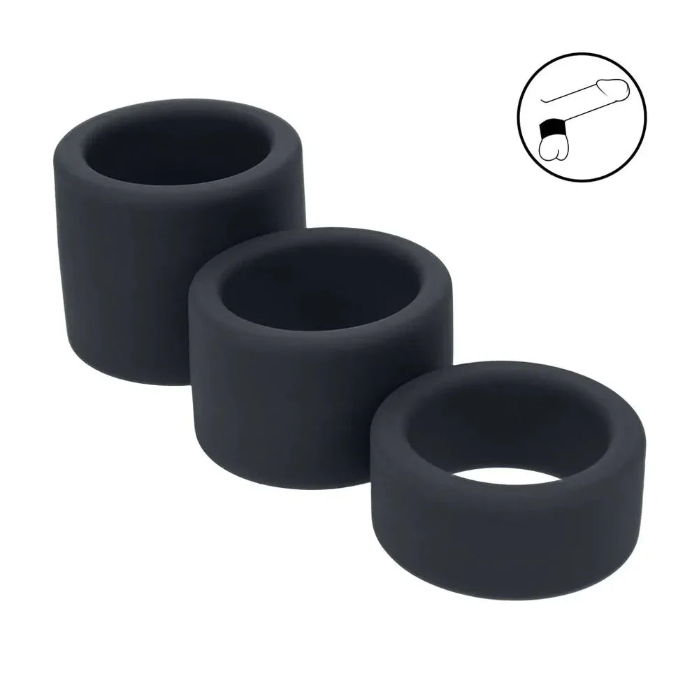 LEVELZ Liquid Silicone Ball Strap Set of 3 - - Ball Stretchers - Set of 3 Sizes - Take A Peek