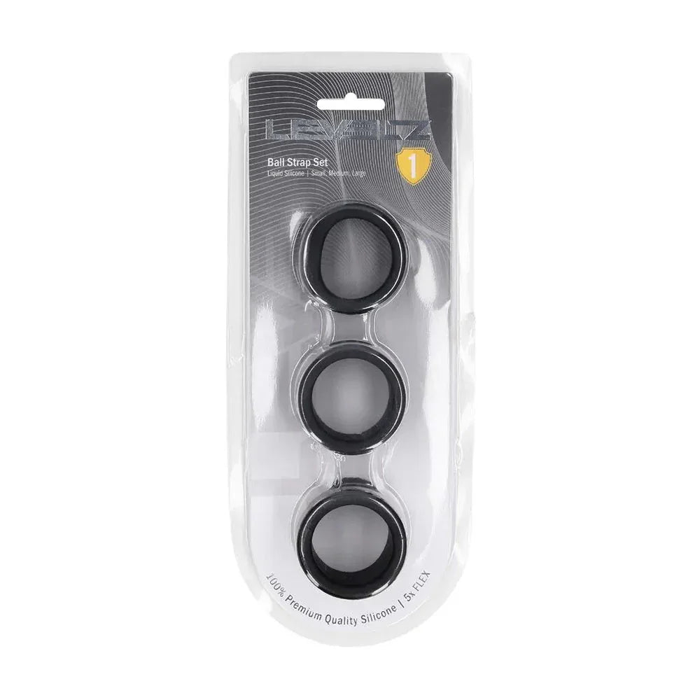 LEVELZ Liquid Silicone Ball Strap Set of 3 - - Ball Stretchers - Set of 3 Sizes - Take A Peek