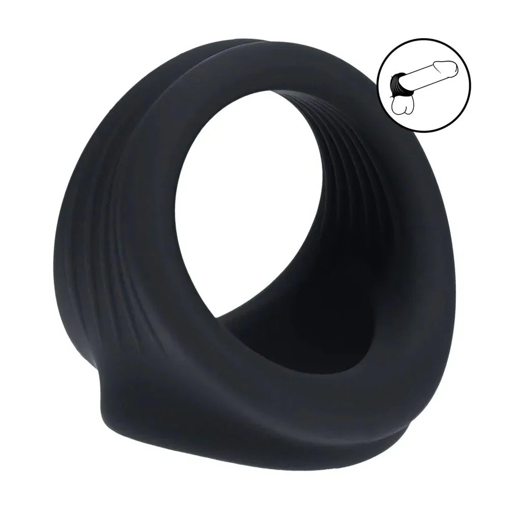 LEVELZ Silicone Cock & Ball Harness - - Cock & Ball Ring - Take A Peek