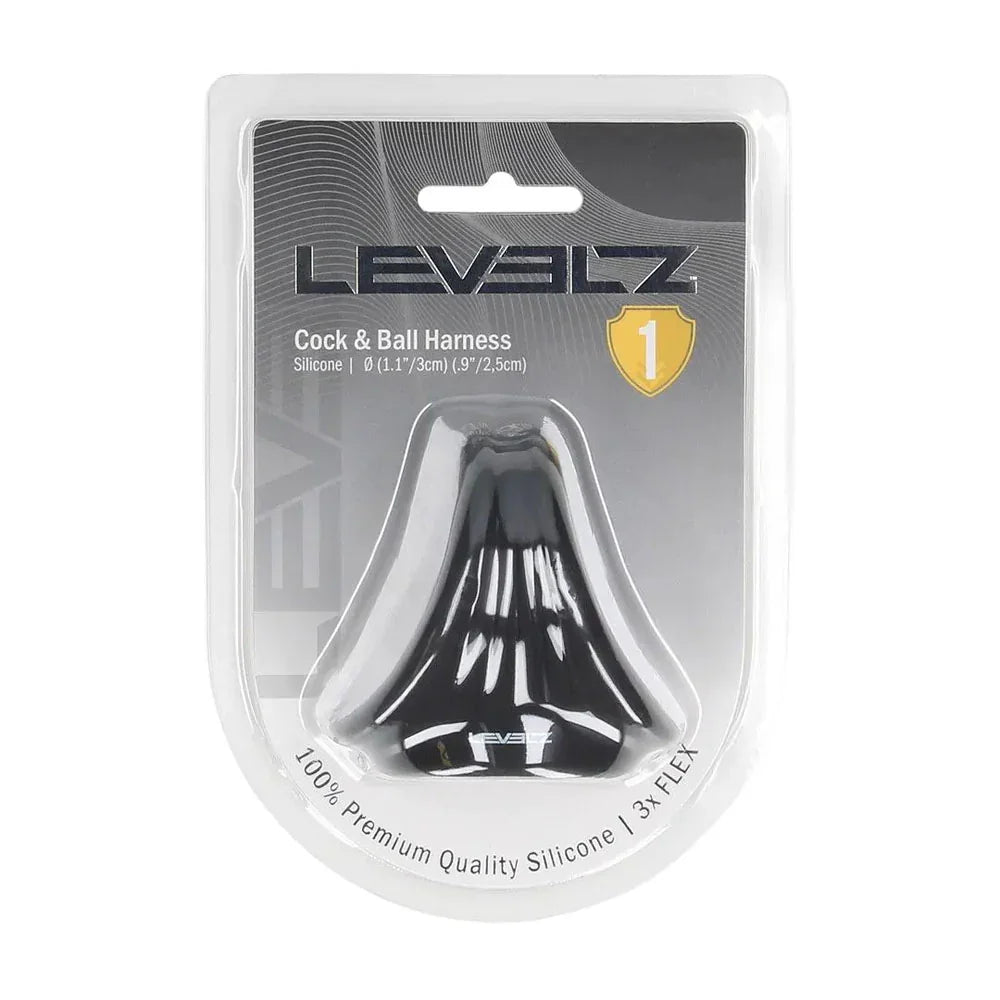 LEVELZ Silicone Cock & Ball Harness - - Cock & Ball Ring - Take A Peek