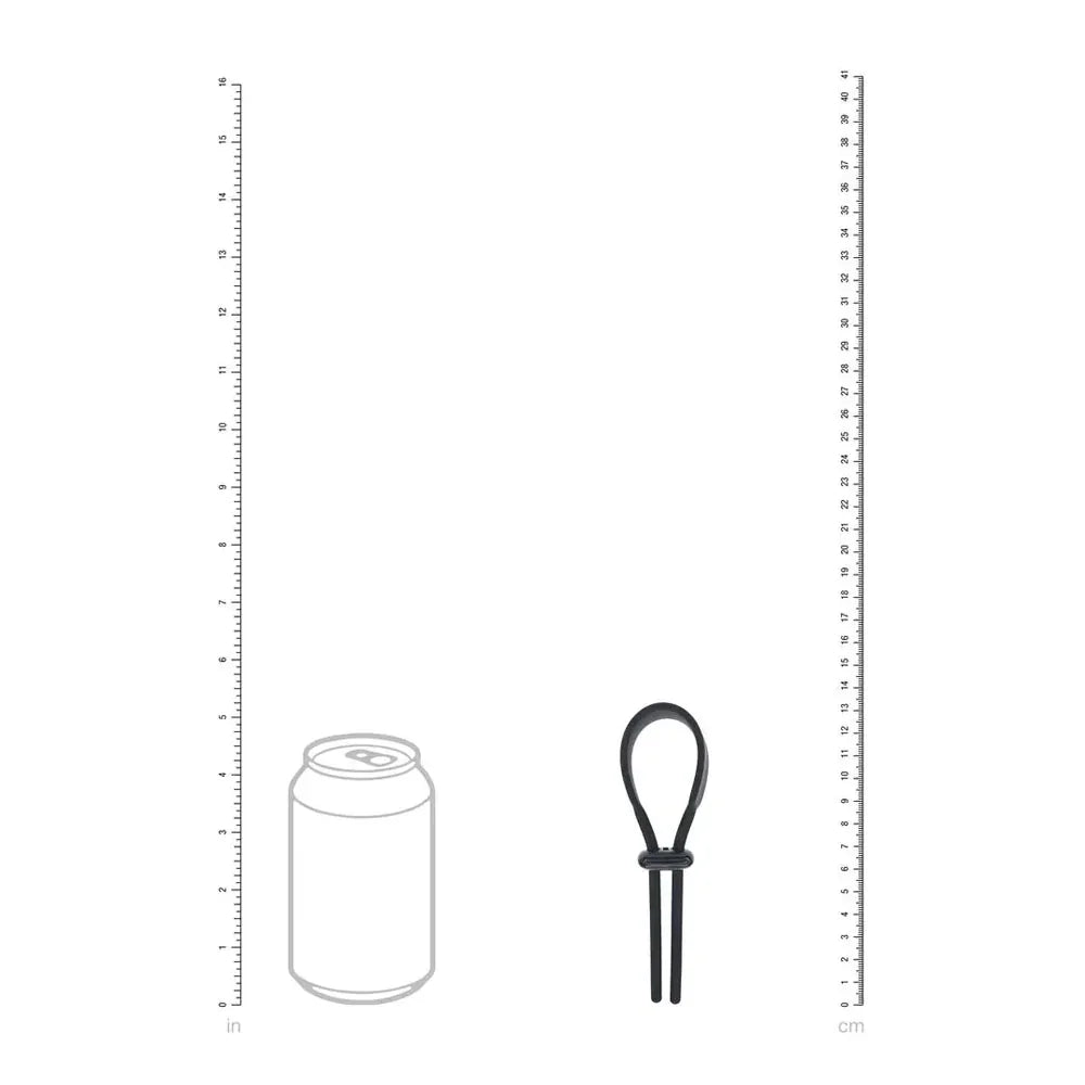 LEVELZ Wide Adjustable Silicone Lasso Cock Ring - Adjustable Cock Ring - Take A Peek
