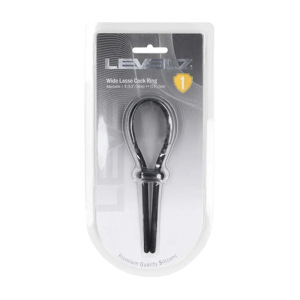 LEVELZ Wide Adjustable Silicone Lasso Cock Ring - Adjustable Cock Ring - Take A Peek