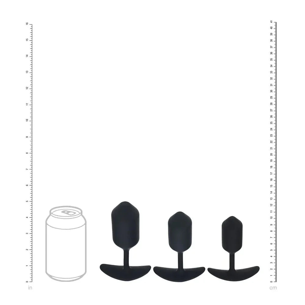 LEVELZ Silicone Weighted Anal Plug Training Set - Weighted Butt Plugs - Set of 3 Sizes - Take A Peek