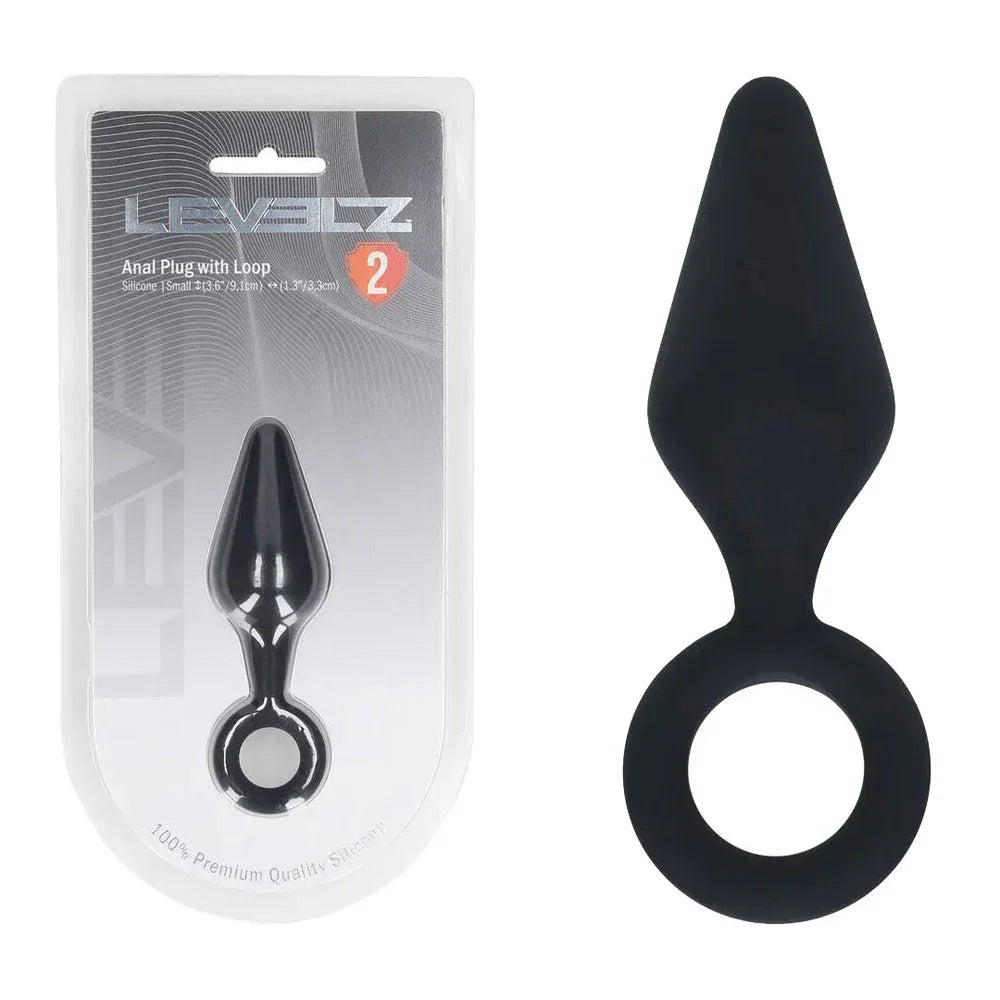 LEVELZ Silicone Anal Plug with Loop - Small - - Small Butt Plug - Take A Peek