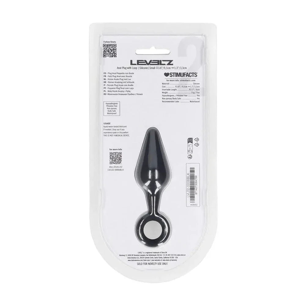 LEVELZ Silicone Anal Plug with Loop - Small - - Small Butt Plug - Take A Peek