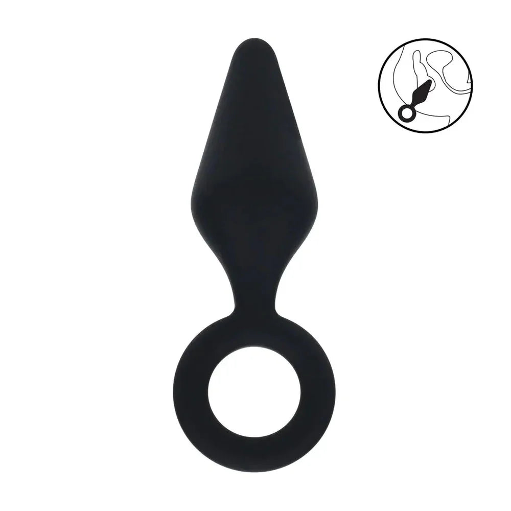 LEVELZ Silicone Anal Plug with Loop - Medium - - Medium Butt Plug - Take A Peek