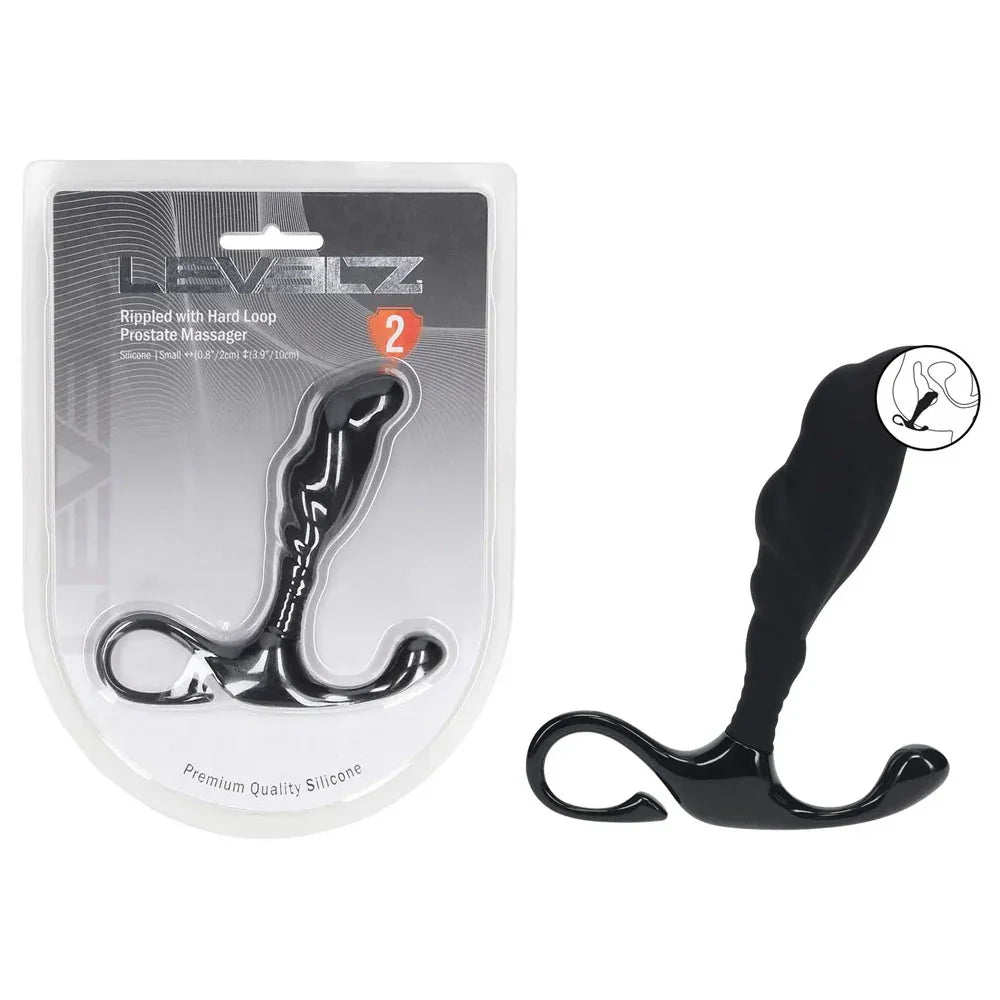 LEVELZ Rippled with Hard Loop Prostate Massager - Small - Small Prostate Massager - Take A Peek