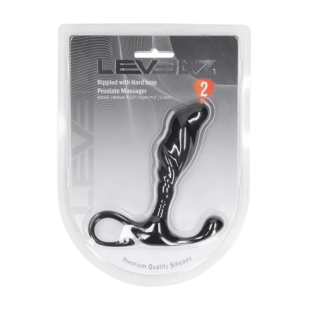 LEVELZ Rippled with Hard Loop Prostate Massager - Medium - Medium Prostate Massager - Take A Peek