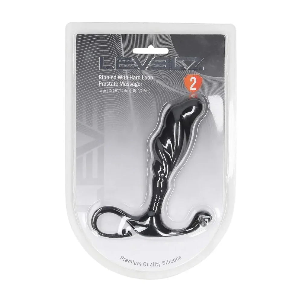 LEVELZ Rippled with Hard Loop Prostate Massager - Large - Large Prostate Massager - Take A Peek