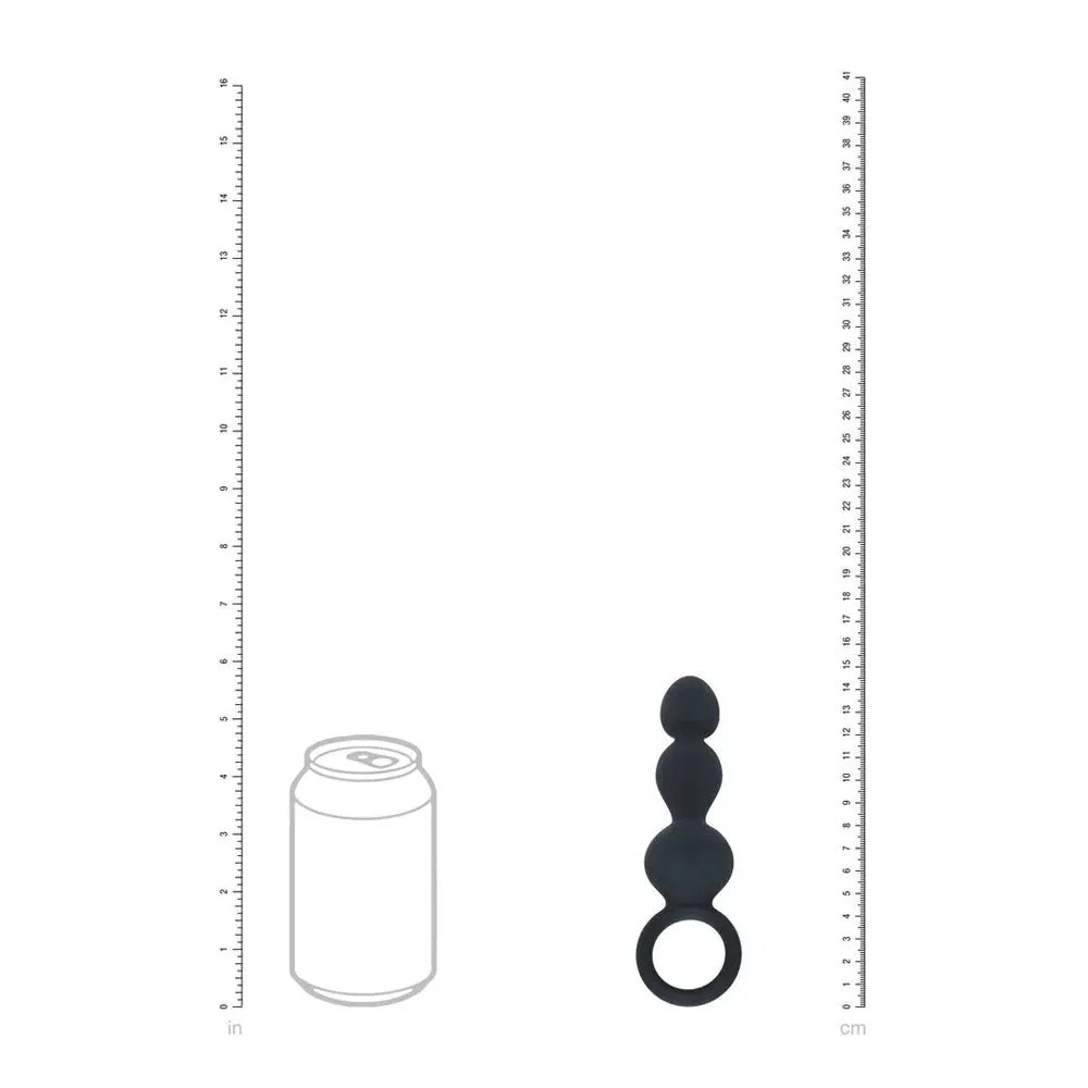 LEVELZ Beaded Silicone Anal Probe with Loop - 15.3 cm Beaded Anal Plug - Take A Peek