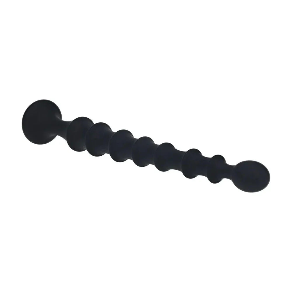 LEVELZ Ribbed Silicone Flared Anal Probe - 26.7 cm Anal Beads - Take A Peek