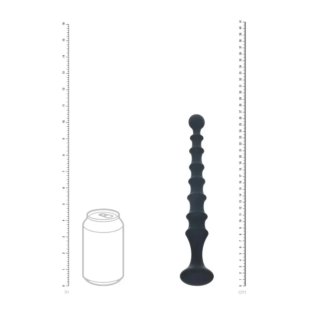 LEVELZ Ribbed Silicone Flared Anal Probe - 26.7 cm Anal Beads - Take A Peek