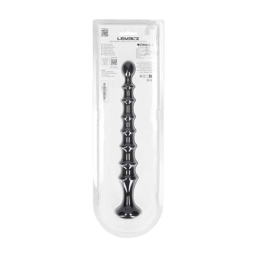 LEVELZ Ribbed Silicone Flared Anal Probe - 26.7 cm Anal Beads - Take A Peek
