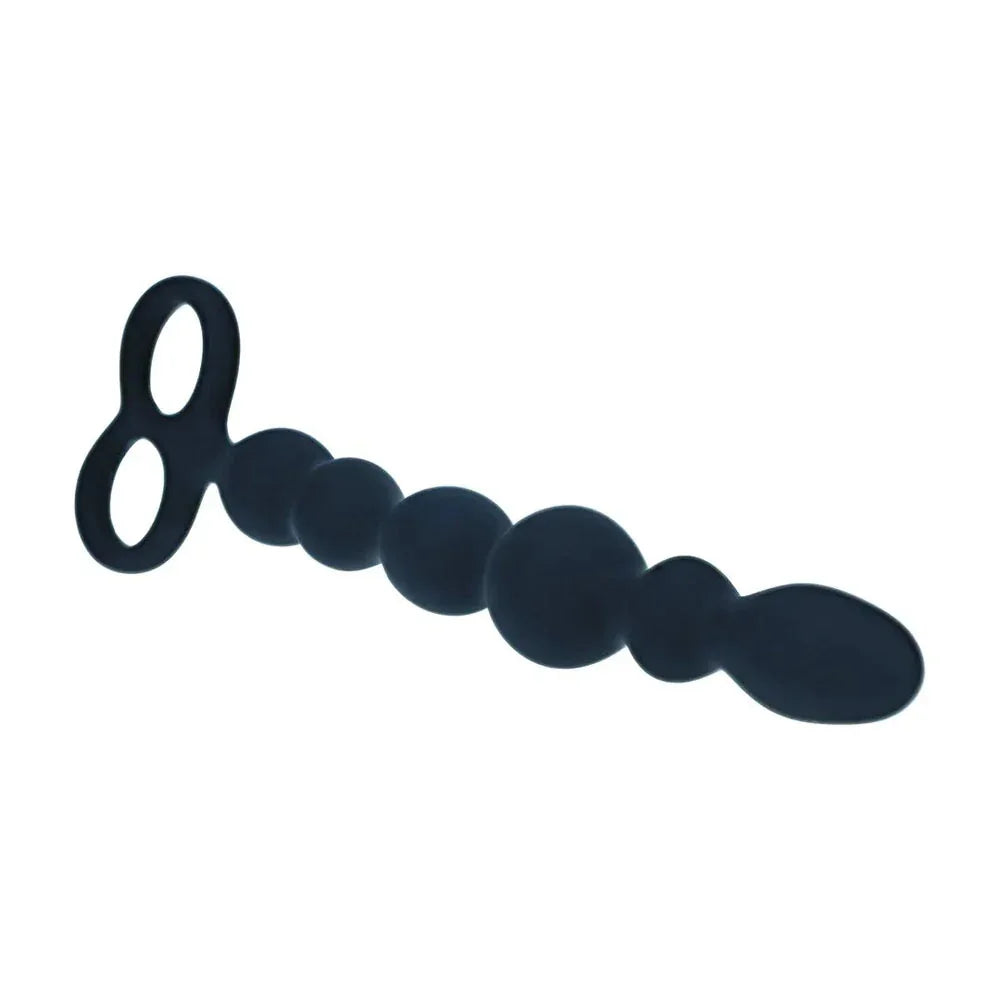 LEVELZ Beaded Silicone Anal Probe with Double Loop - 24.5 cm Anal Beads - Take A Peek