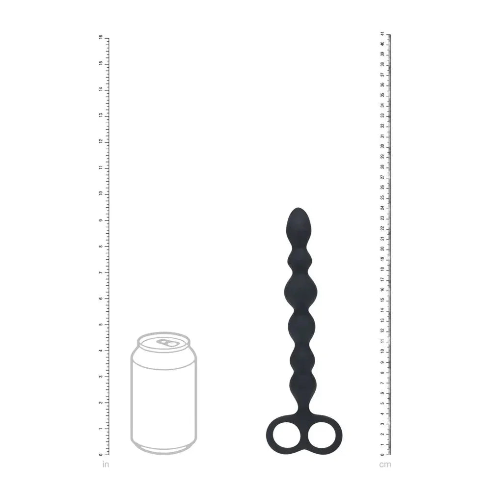 LEVELZ Beaded Silicone Anal Probe with Double Loop - 24.5 cm Anal Beads - Take A Peek