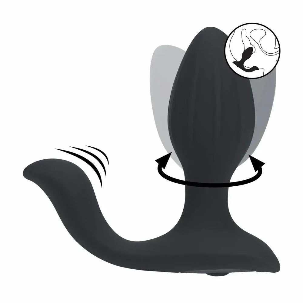 LEVELZ Vibrating & Rotating Anal Plug with Ball Stimulator - 10.7 cm USB Rechargeable Vibrating Butt Plug - Take A Peek