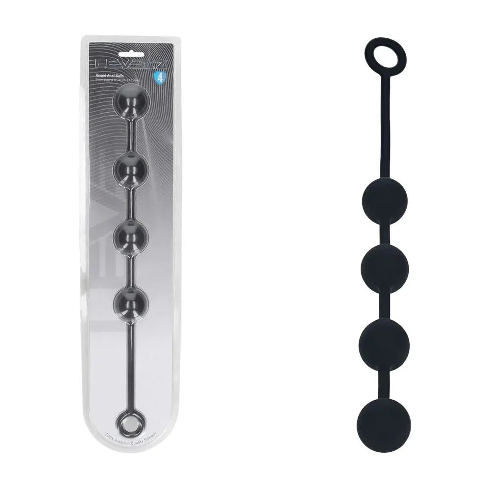 LEVELZ Round Silicone Anal Balls - L - 40mm - 40.5 cm Large Anal Beads - Take A Peek