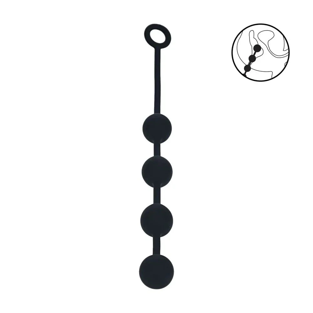 LEVELZ Round Silicone Anal Balls - L - 40mm - 40.5 cm Large Anal Beads - Take A Peek