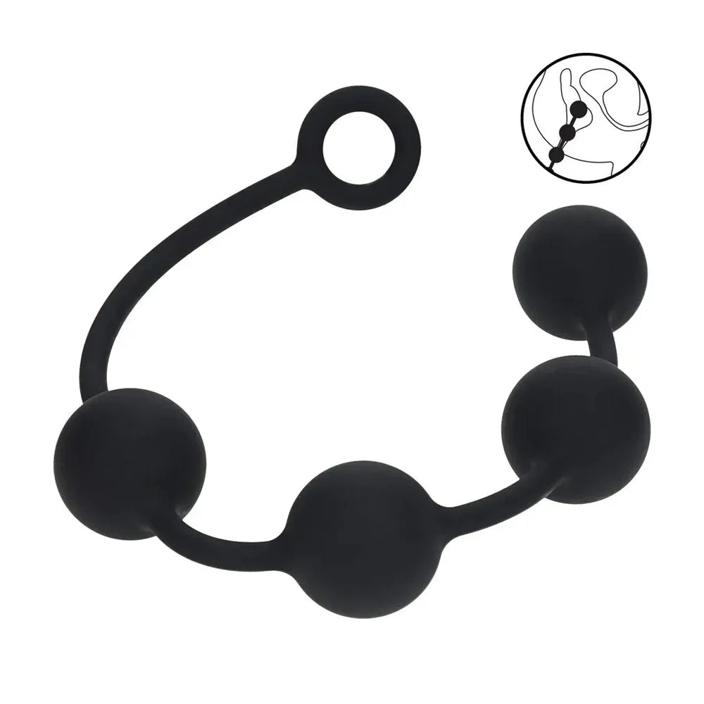 LEVELZ Round Anal Balls - XL - 50mm - 46.5 cm XL Anal Beads - Take A Peek