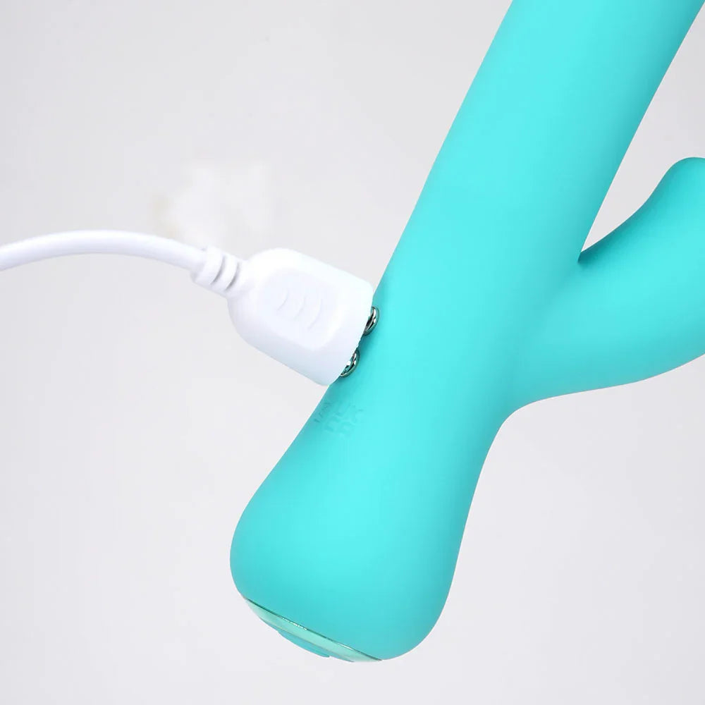 Maia ZARA - Teal - Teal 17.1 cm USB Rechargeable Rabbit Vibrator - Take A Peek