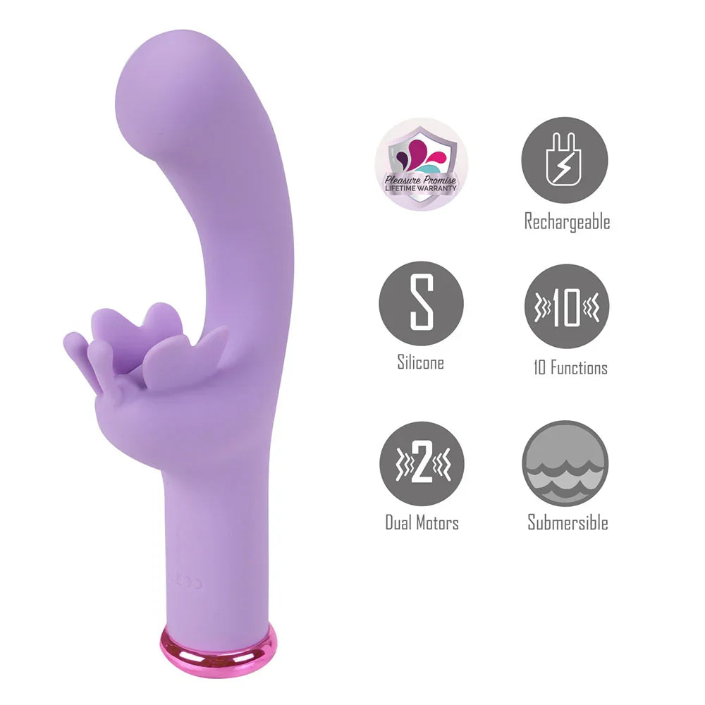 Maia MYLA - Lavender - Lavender 15.9 cm USB Rechargeable Butterfly Vibrator - Take A Peek