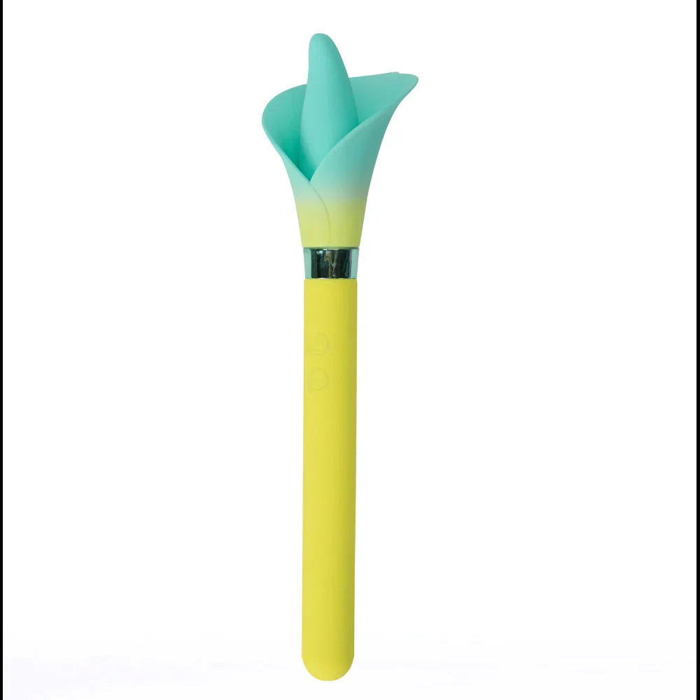 Maia VALA - - /Green 22.2 cm USB Rechargeable Flower Vibrator - Take A Peek