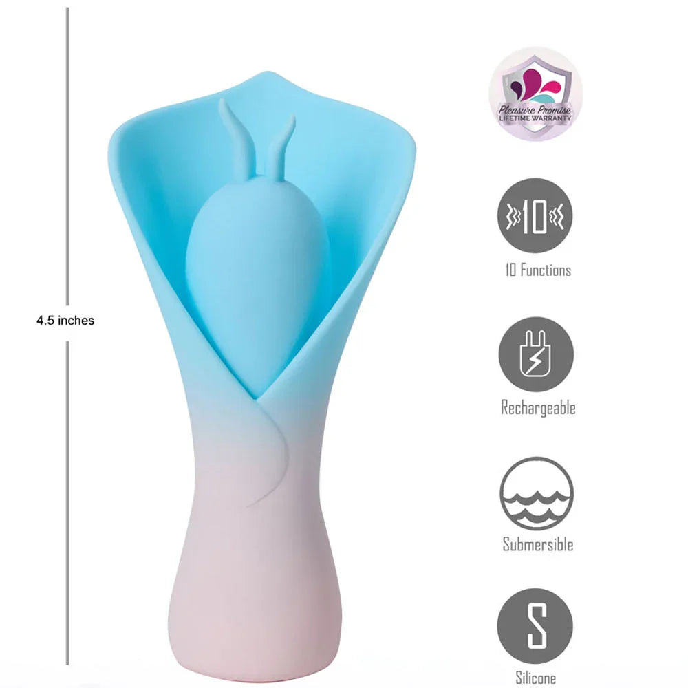 Maia MINA - - /Pink USB Rechargeable Fluttering Flower Stimulator - Take A Peek