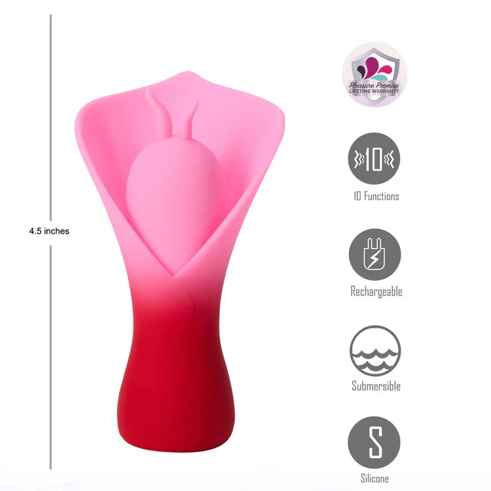 Maia MINA - - /Pink USB Rechargeable Fluttering Flower Stimulator - Take A Peek
