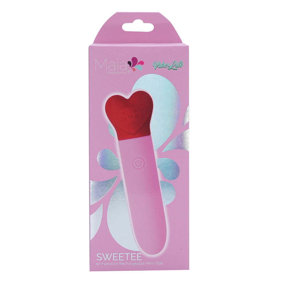 Maia SWEETEE - Pink/Red 11.1 cm USB Rechargeable Bullet