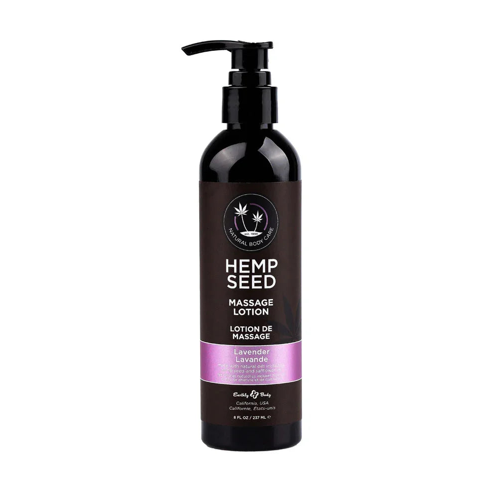 Hemp Seed Massage Lotion - Lavender Scented - 237 ml Bottle - Take A Peek