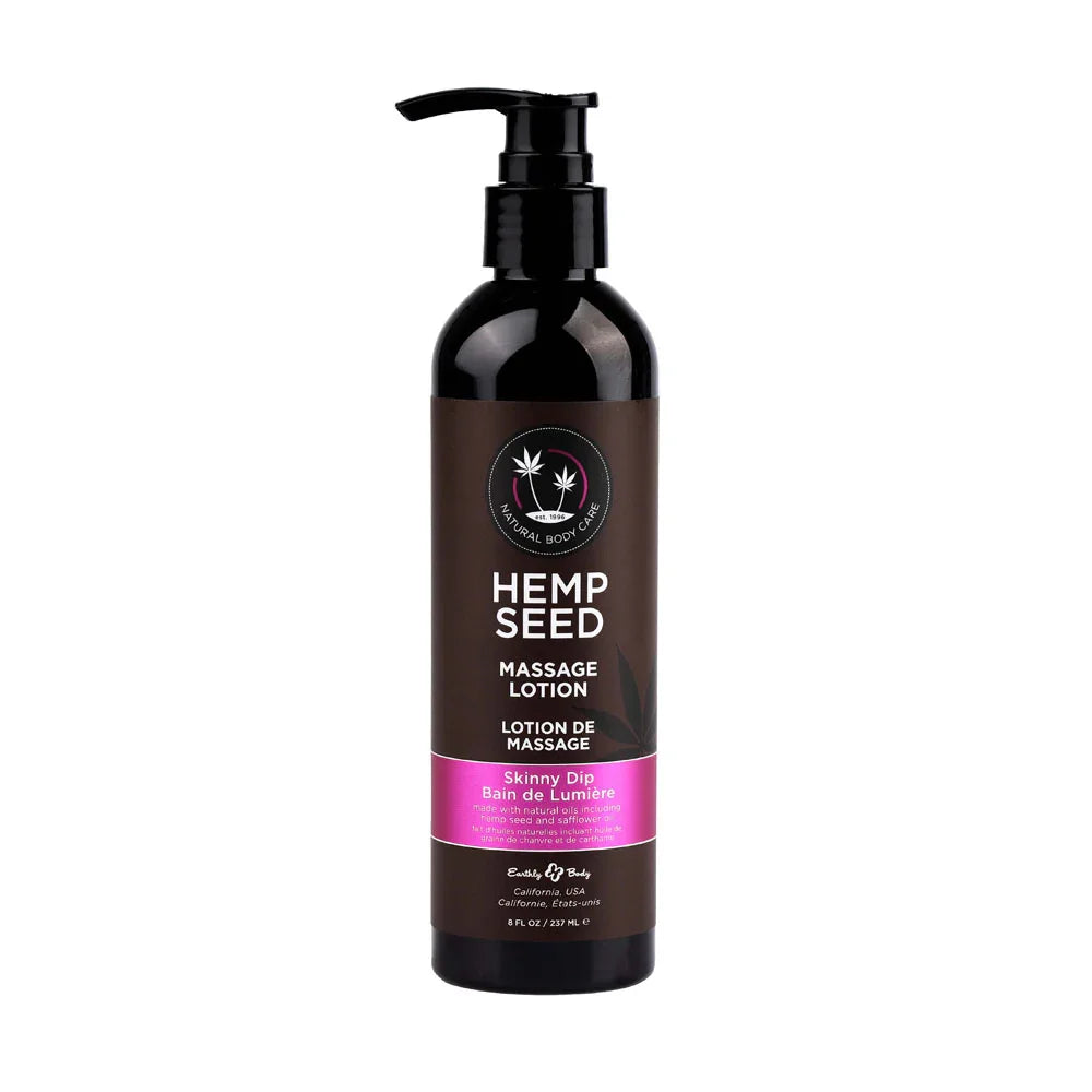 Hemp Seed Massage Lotion - Skinny Dip (Vanilla & Fairy Floss) Scented - 237 ml Bottle - Take A Peek