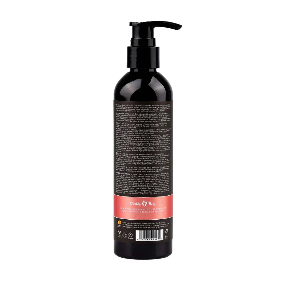 Hemp Seed Massage Lotion - Isle Of You (Coconut Water, Citrus & Vanilla) Scented - 237 ml Bottle - Take A Peek