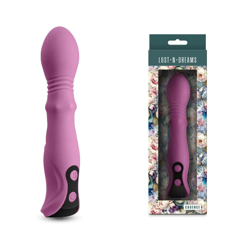 Lust-n-Dreams - Cadence - Blush - 18.2 cm USB Rechargeable Thrusting & Sliding Vibrator - Take A Peek