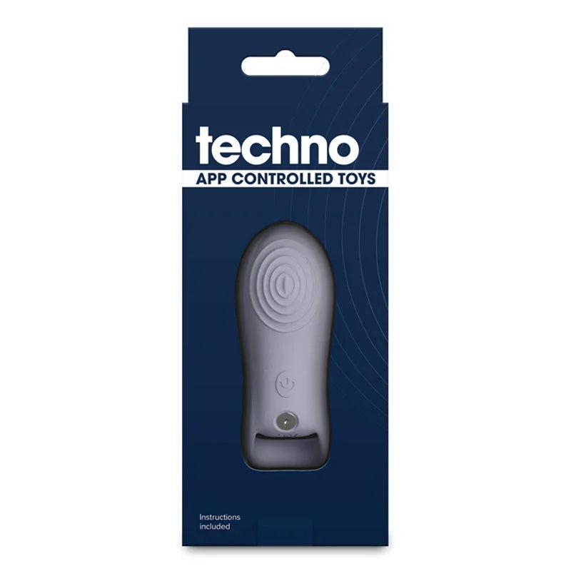 Techno - Molly - Grey USB Rechargeable Finger Stimulator with App Control - Take A Peek