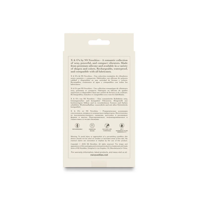 X & O's Peck - Lavender 9.9 cm USB Rechargeable Bullet
