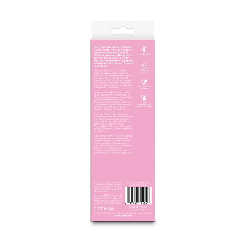 Pretty in Peony - - 19.8 cm USB Rechargeable Vibrator - Take A Peek