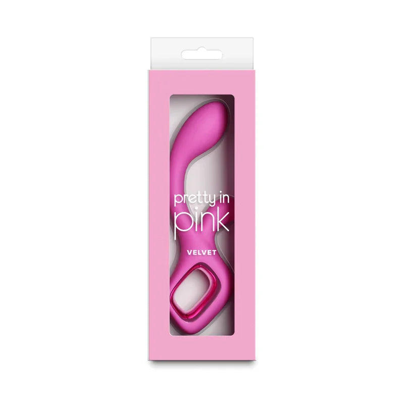 Pretty in Pink Velvet - Pink - Pink 18.7 cm USB Rechargeable Rabbit Vibrator