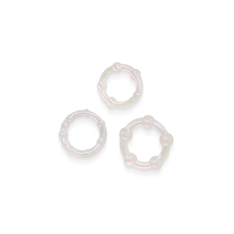 Fantasia - Intensity Rings - Pearl - Pearlescent Beaded Cock Rings - Set of 3 Sizes - Take A Peek