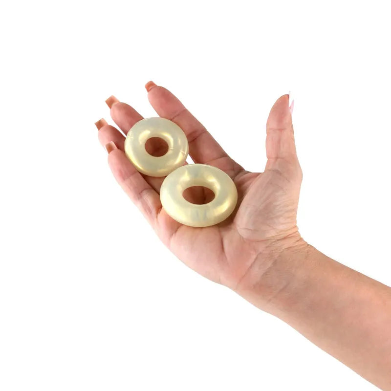 Fantasia - Double Stack - Amber - Amber Cock Rings - Set of 2 Sizes - Take A Peek