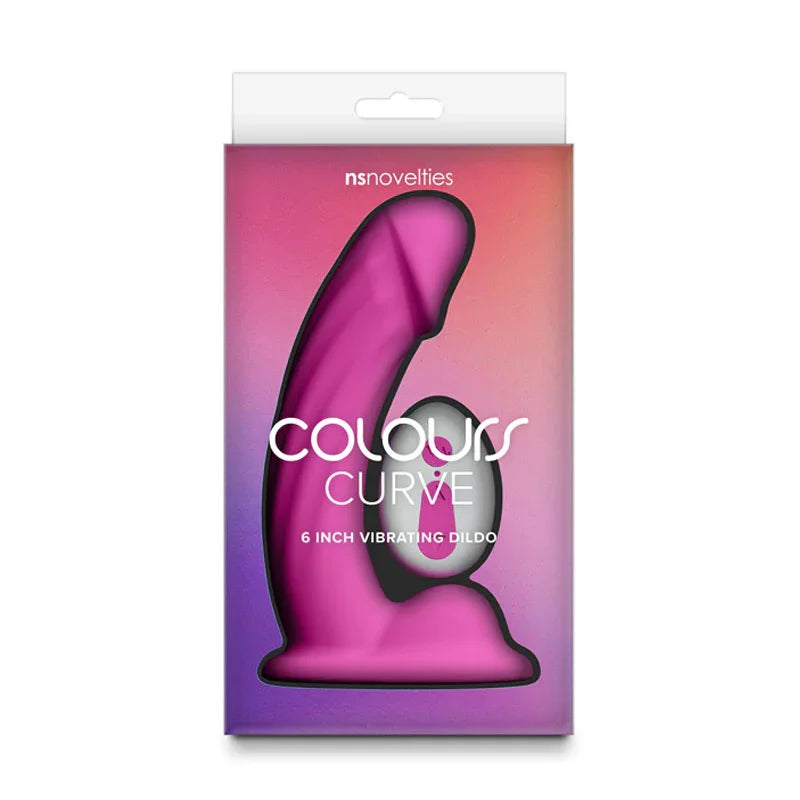 Colours Curve - Vibrating 6'' Dildo - - 16.4 cm USB Rechargeable Vibrating Dildo with Wireless Remote - Take A Peek
