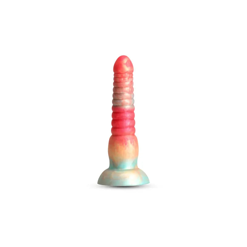 Colours Stacked - 6'' Dildo - Red/Gold - Red/Gold 16 cm Fantasy Dildo - Take A Peek